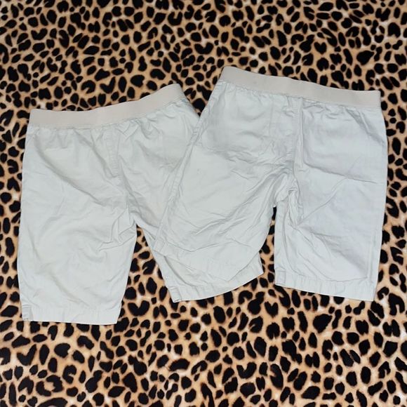 •FADED GLORY• bundle of 2 pairs of little girls khaki Bermuda shorts size 14/16 - Picture 6 of 6